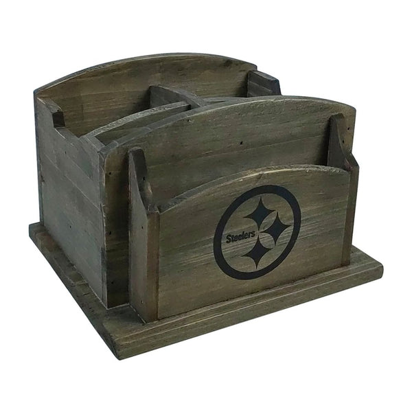 Pittsburgh Steelers Rustic Desk Organizer