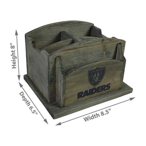 Las Vegas Raiders Rustic Desk Organizer