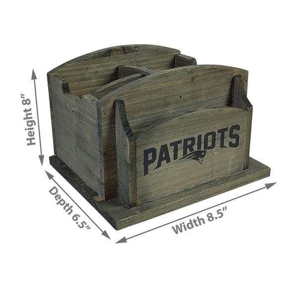 New England Patriots Rustic Desk Organizer