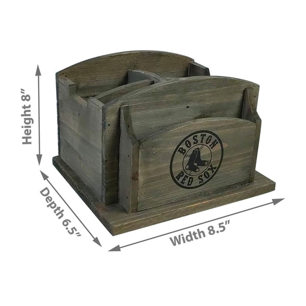 Boston Red Sox Rustic Desk Organizer