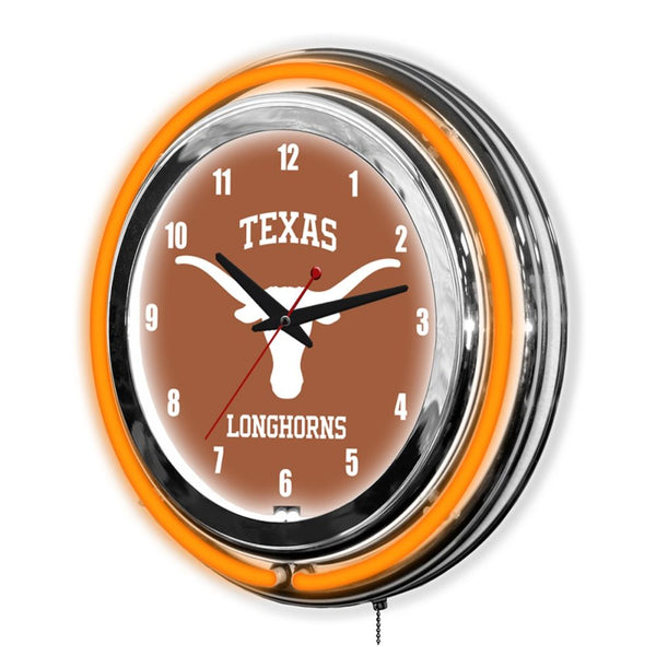 Texas Longhorns 14 inch Neon Clock