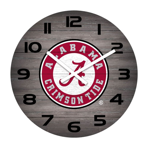 Alabama Crimson Tide Weathered 16 inch Clock