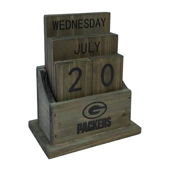 Green Bay Packers Wood Block Calendar