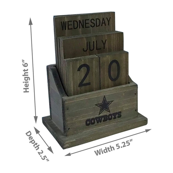 Dallas Cowboys Wood Block Calendar