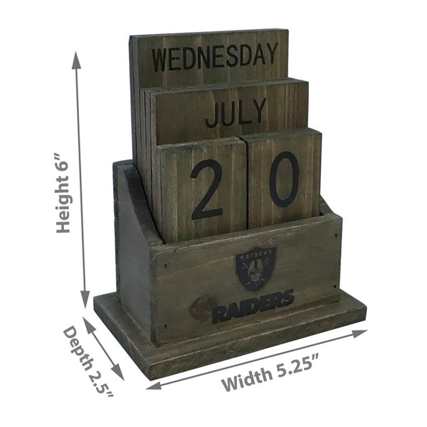 Las Vegas Raiders Wood Block Calendar
