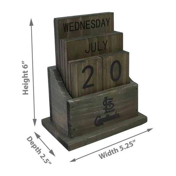 St Louis Cardinals Wood Block Calendar