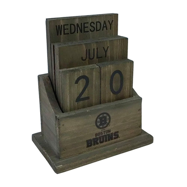 Boston Bruins Wood Block Calendar