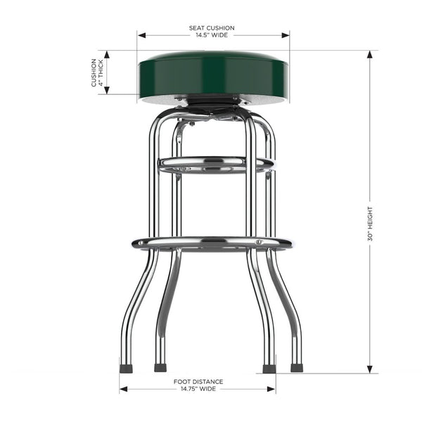 Green Bay Packers Chrome Bar Stool