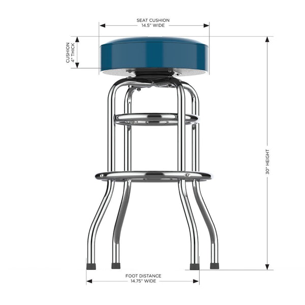 Miami Dolphins Chrome Bar Stool