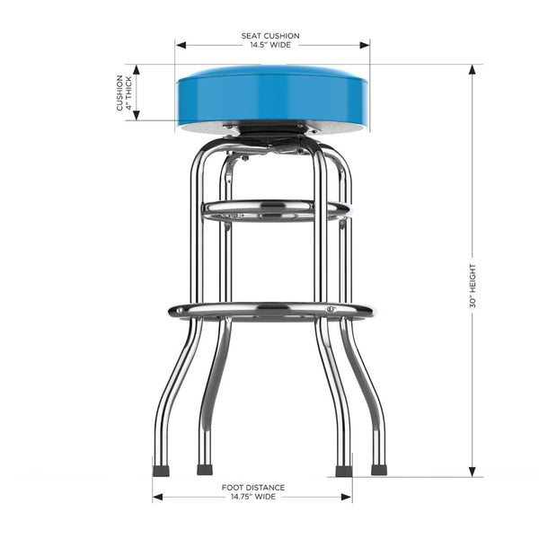 Carolina Panthers Chrome Bar Stool