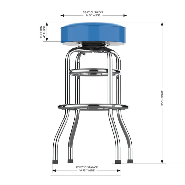 Los Angeles Chargers Chrome Bar Stool