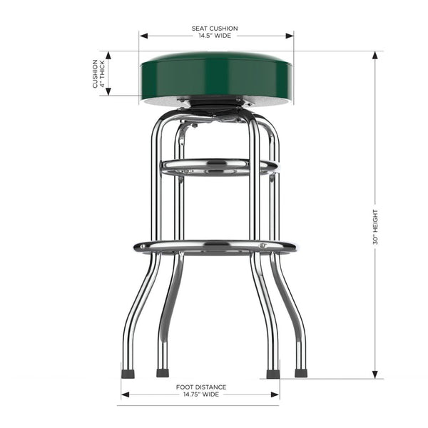 New York Jets Chrome Bar Stool