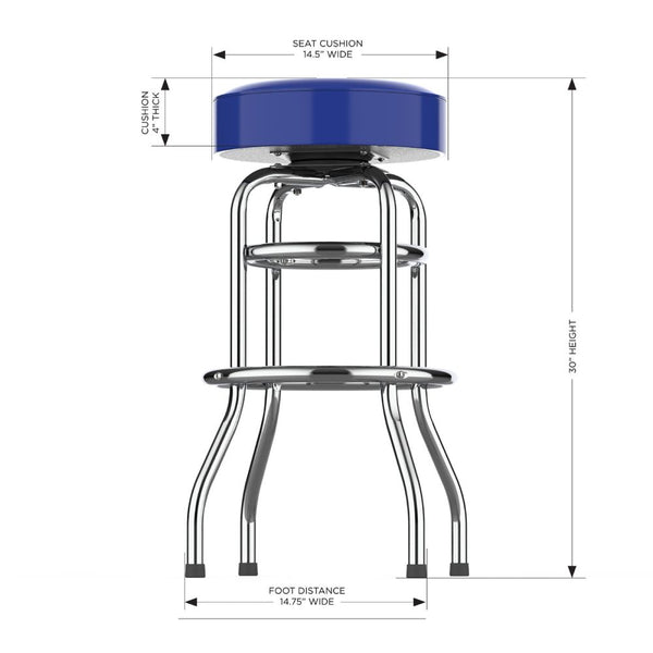 Los Angeles Rams Chrome Bar Stool
