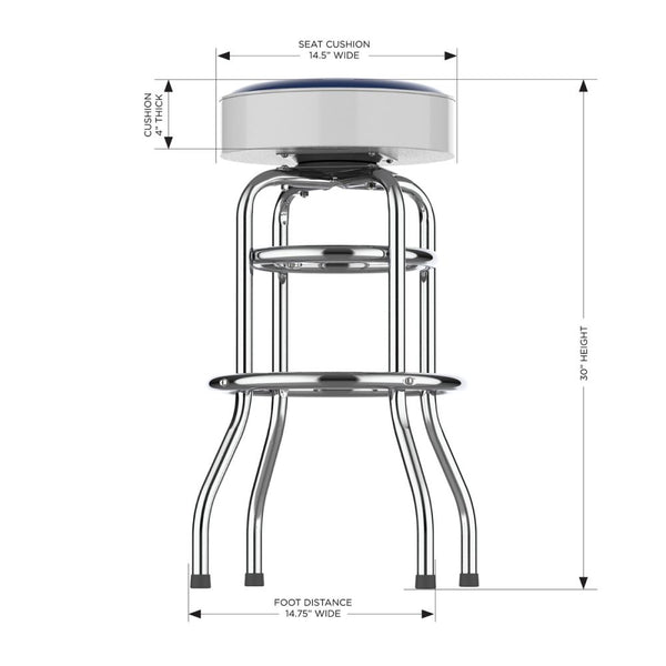 New York Yankees Chrome Bar Stool