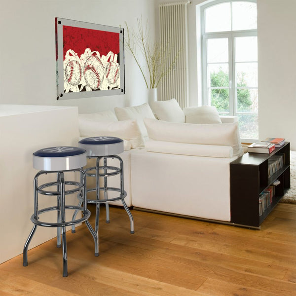 New York Yankees Chrome Bar Stool