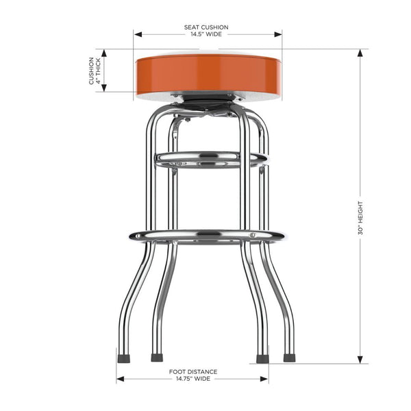 Baltimore Orioles Chrome Bar Stool