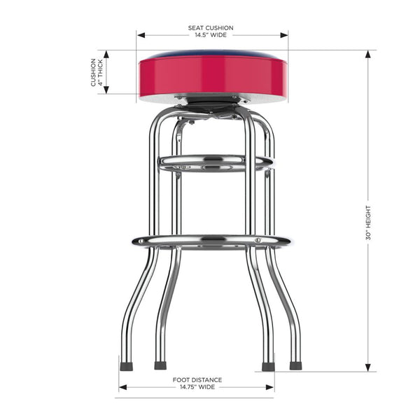 Texas Rangers Chrome Bar Stool