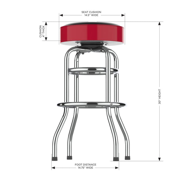 Georgia Bulldogs Chrome Bar Stool