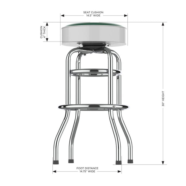 Michigan State Spartans Chrome Bar Stool