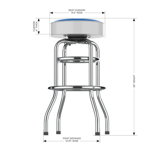Kansas Jayhawks Chrome Bar Stool