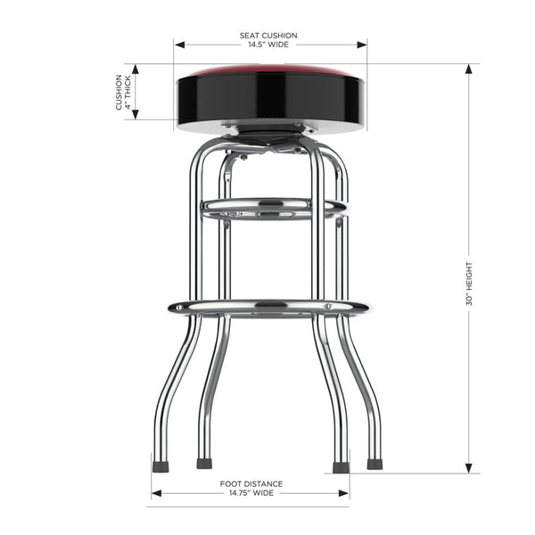 South Carolina Gamecocks Chrome Bar Stool