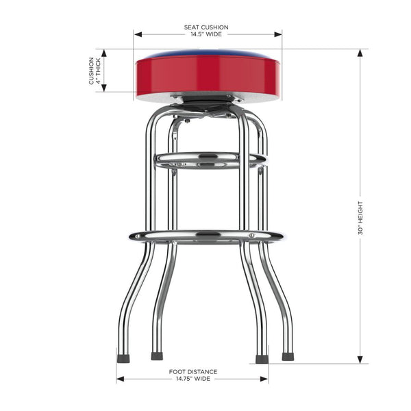Montreal Canadiens Chrome Bar Stool