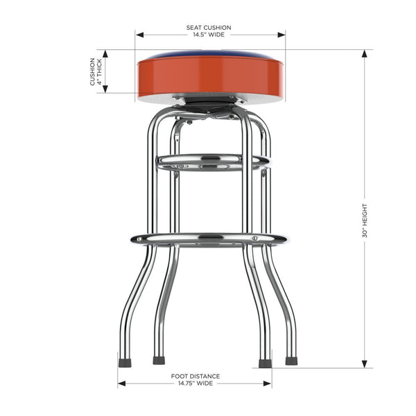Edmonton Oilers Chrome Bar Stool