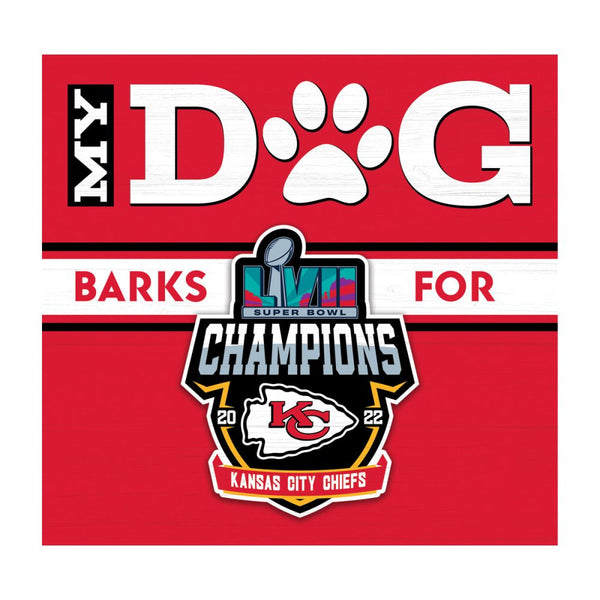 Kansas City Chiefs Superbowl 2022 Champion My Dog Barks Red Wall Art