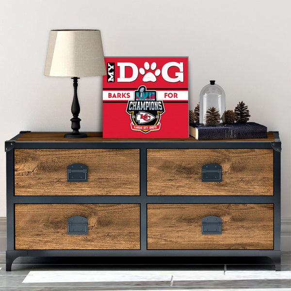 Kansas City Chiefs Superbowl 2022 Champion My Dog Barks Red Wall Art