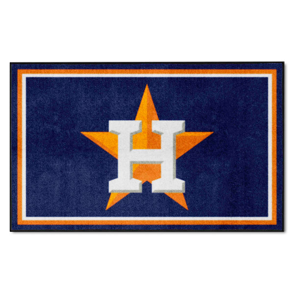 MLB - Houston Astros 4x6 Rug with H Logo over The Star with H Logo