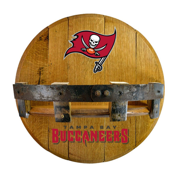 Tampa Bay Buccaneers Oak Bar Shelf