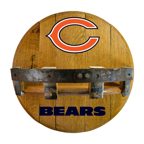 Chicago Bears Oak Bar Shelf