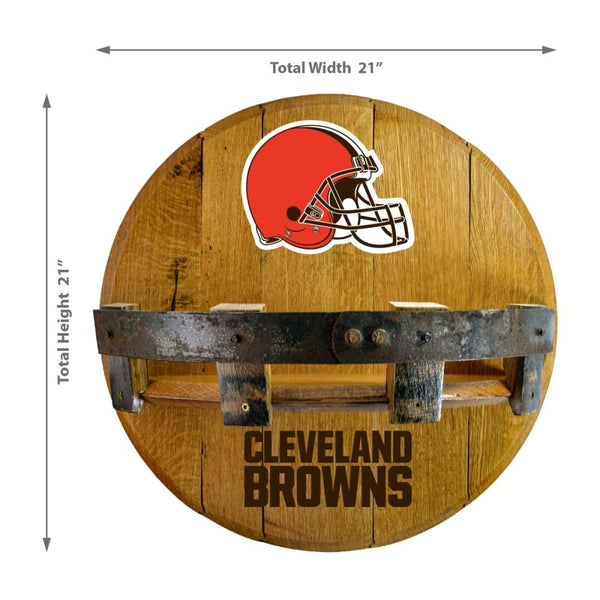 Cleveland Browns Oak Bar Shelf