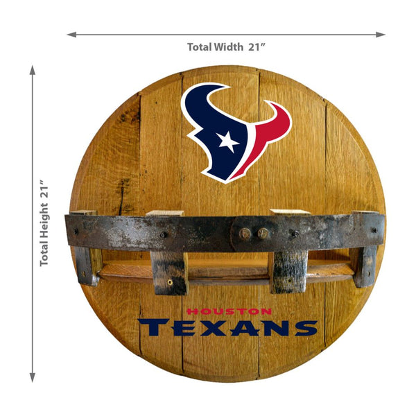Houston Texans Oak Bar Shelf