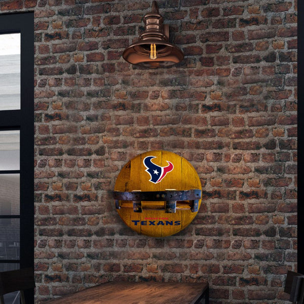 Houston Texans Oak Bar Shelf