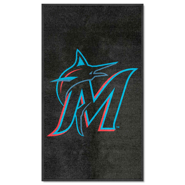 MLB - Miami Marlins 3X5 Logo Mat - Portrait