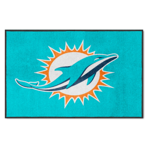 NFL - Miami Dolphins 4X6 Logo Mat - Landscape