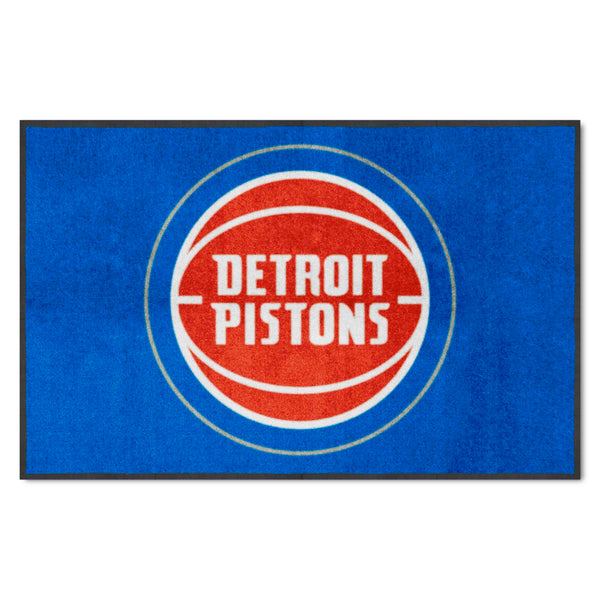 NBA - Detroit Pistons 4X6 Logo Mat - Landscape