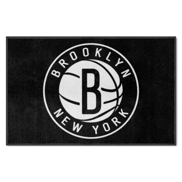 NBA - Brooklyn Nets 4X6 Logo Mat - Landscape