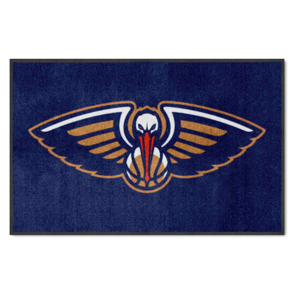 NBA - New Orleans Pelicans 4X6 Logo Mat - Landscape