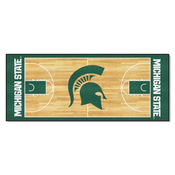 Michigan State University NCAA Basketball Runner with MS Spartans Logo & Name