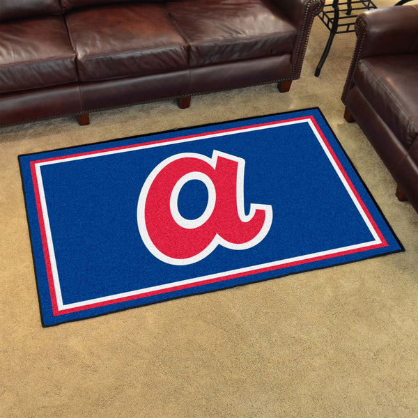 MLBCC - Atlanta Braves 4x6 Rug with A Logo