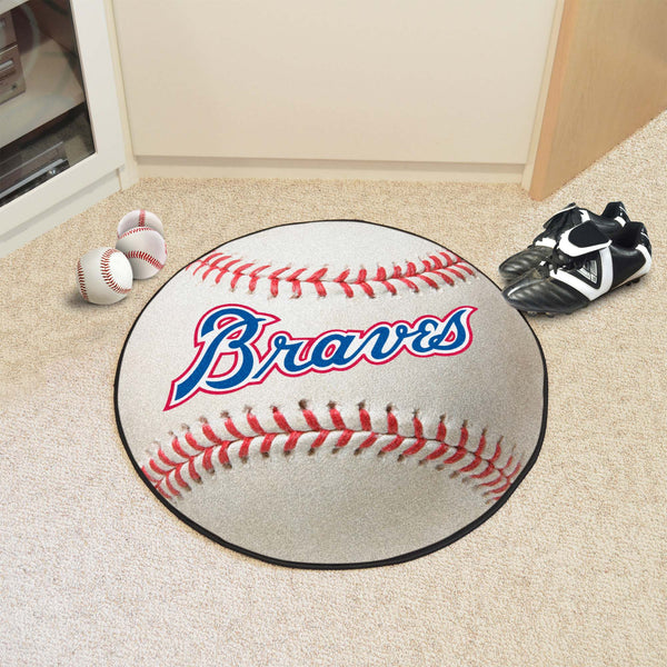 MLBCC - Atlanta Braves Baseball Mat with Braves Logo