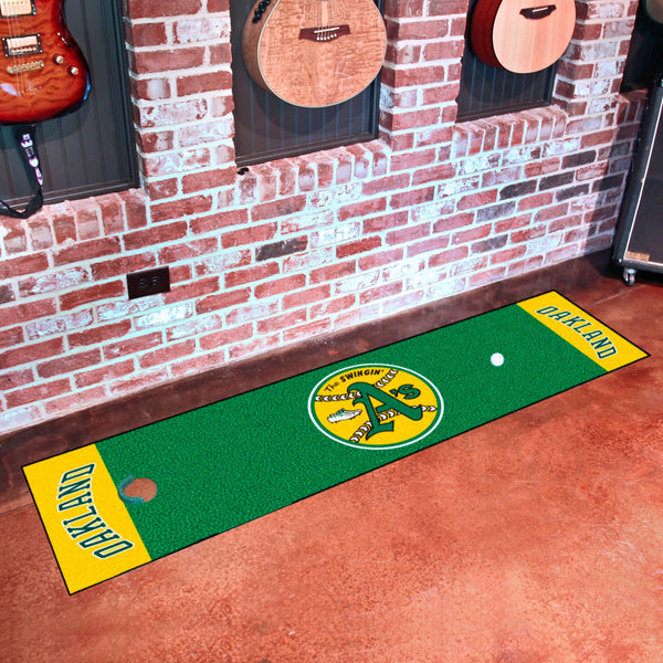 MLBCC - Oakland Athletics  Putting Green Mat with A's Logo