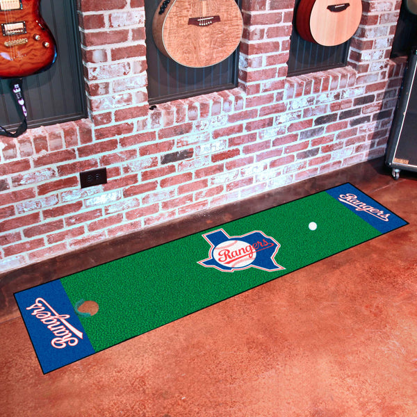 MLBCC - Texas Rangers  Putting Green Mat with Rangers Logo