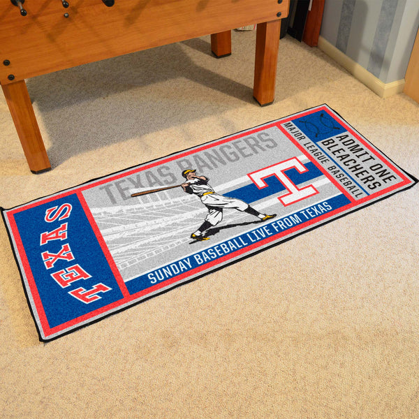 MLBCC - Texas Rangers Ticket Runner with T Logo