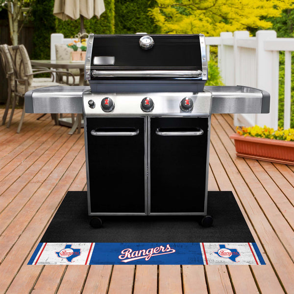 MLBCC - Texas Rangers Grill Mat with Rangers Logo