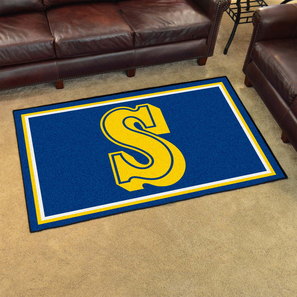 MLBCC - Seattle Mariners 4x6 Rug with S Logo