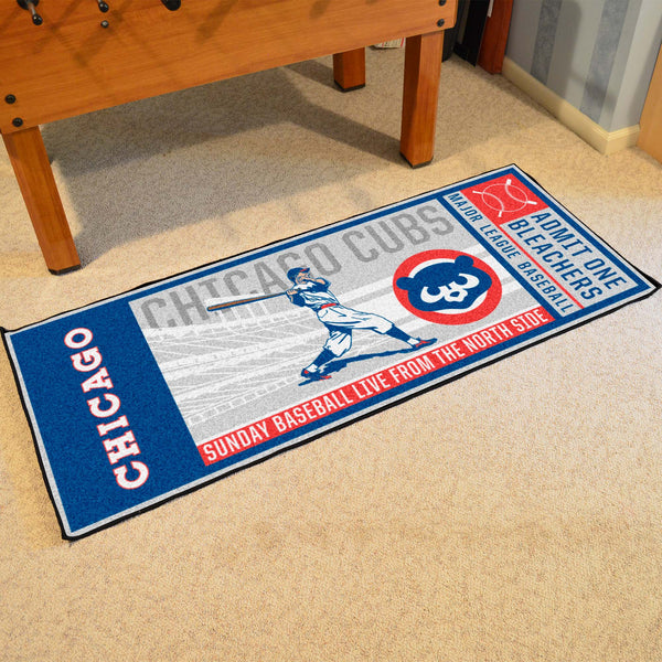 MLBCC - Chicago Cubs Ticket Runner with Symbol Logo