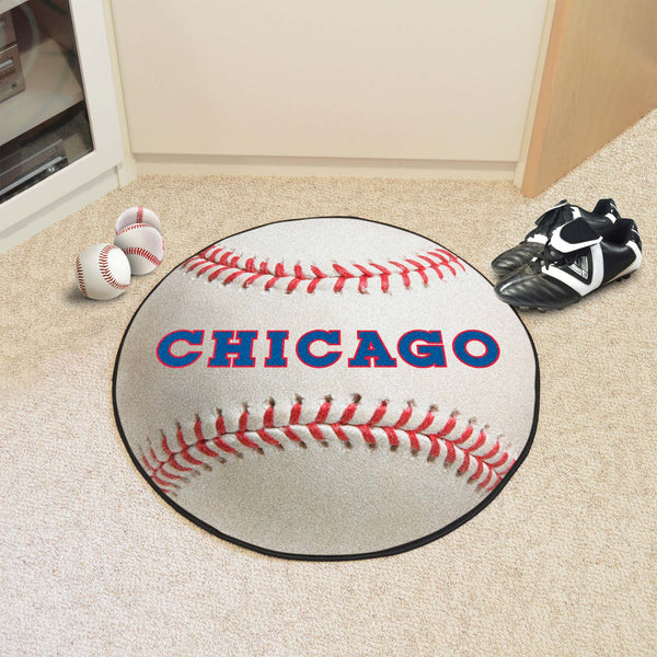 MLBCC - Chicago Cubs Baseball Mat with Chicago Logo